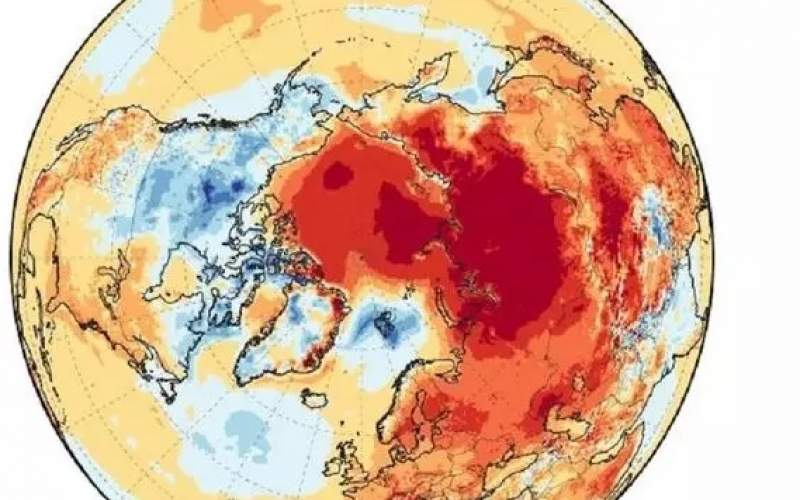 افزایش بی سابقه دمای هوا در قطب شمال