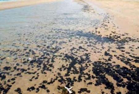 لکه‌های نفتی گناوه به ساحل بندر دیلم رسید