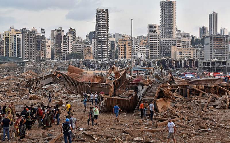 ویرانی نیمی از بیروت در تراژدی لبنان