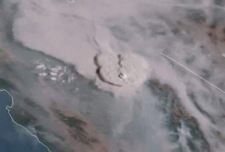 رصد "ابر آتش" کالیفرنیا از فضا/عکس