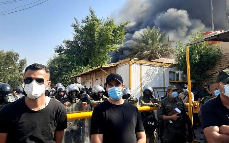 حشدالشعبی دفتر حزب دموکرات را به آتش کشید
