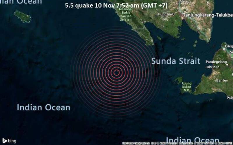 وقوع زلزله ۵.۵ ریشتری در اندونزی