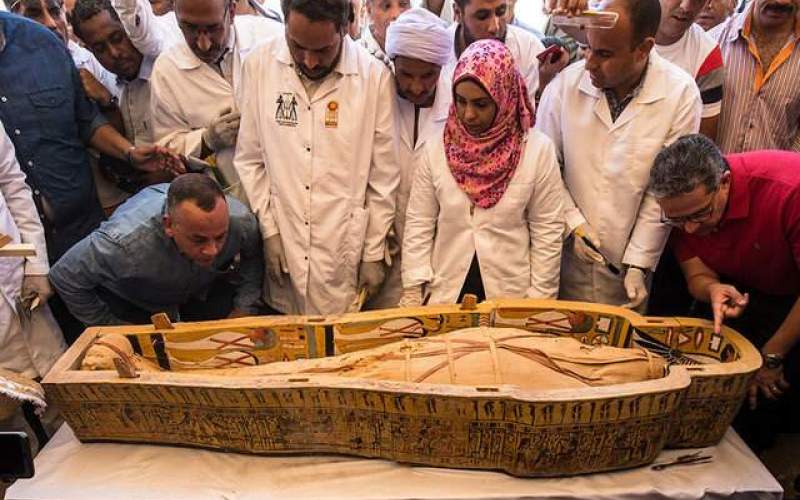 رونمایی از تابوت‌های باستانی کشف شده در مصر