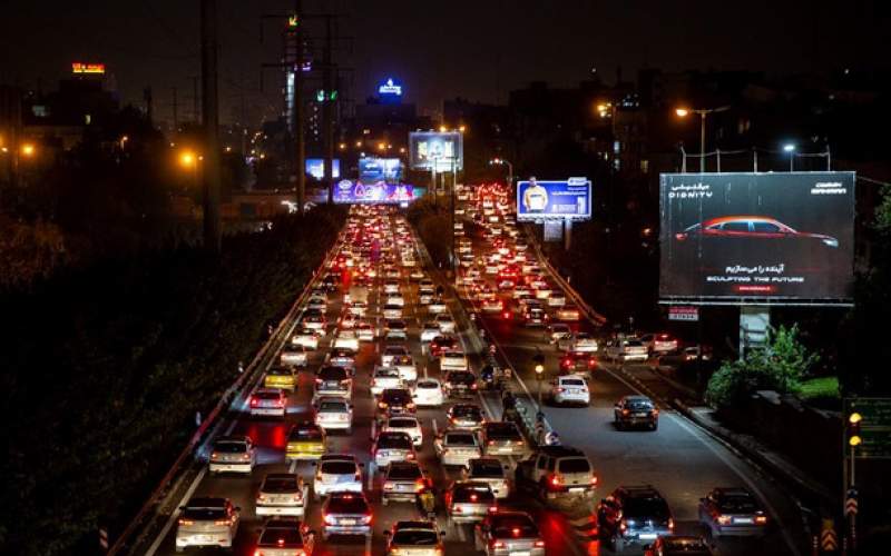 ترافیک سنگین معابر تهران از ساعت ۱۸ تا ۲۲