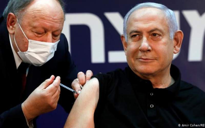 نتانیاهو در انظار عمومی واکسن کرونا زد