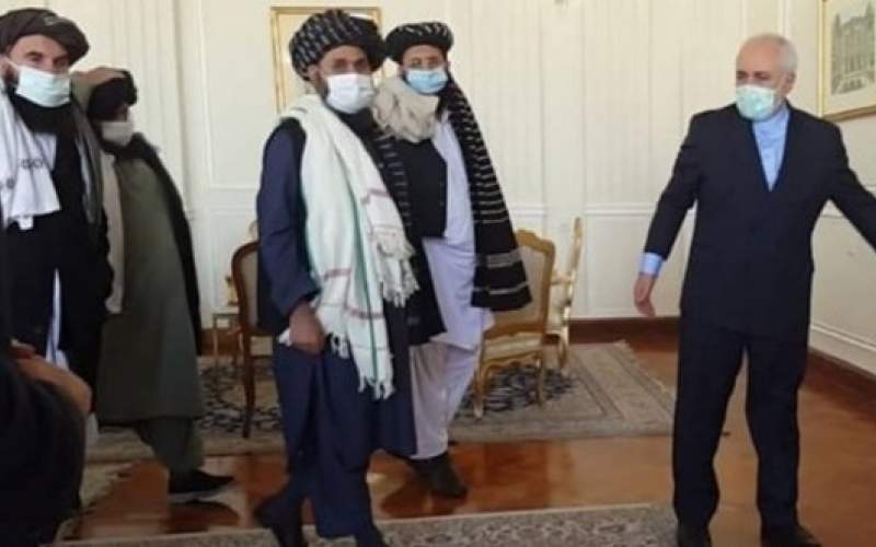 دیدار ظریف با سران گروه طالبان در تهران