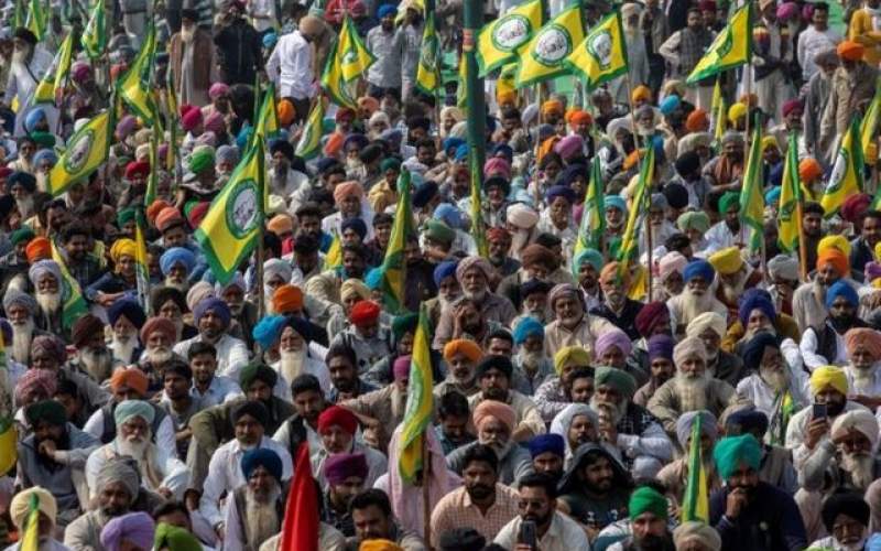 اعتراض ده‌ها هزار کشاورز هندی در پنجاب