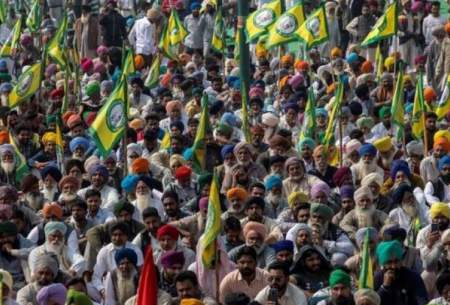 اعتراض ده‌ها هزار کشاورز هندی در پنجاب