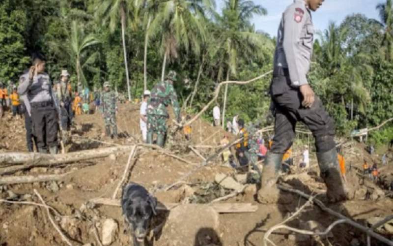 رانش زمین دراندونزی: ۵تن کشته و ۷۰تن ناپدید