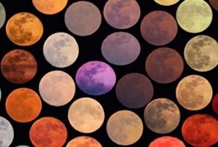 ۴۸ رنگ متفاوت از ماه طی ۱۰ سال/عکس