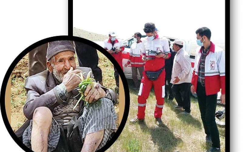 نجات مرد ۹۴ساله بعد از ۳روز در کوهستان