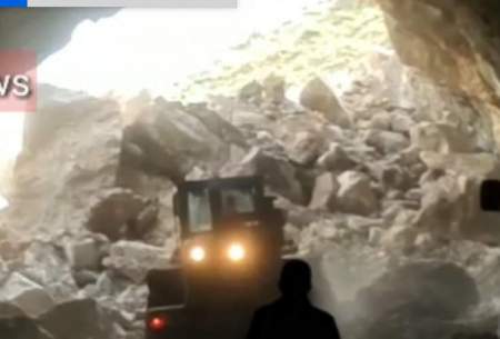 ریزش تونل در آزادراه تهران-شمال/فیلم