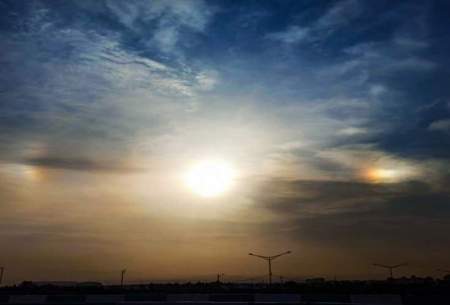 نمایان شدن خورشید سه گانه در آسمان اصفهان
