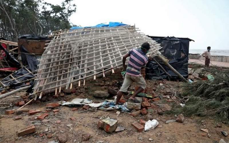 طوفان یاس در هند ۱۵۰هزار نفر را آواره کرد