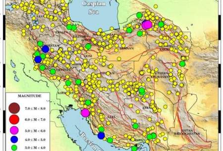 ایران در اردیبهشت‌ ۱۴۰۰ چند بار لرزید؟