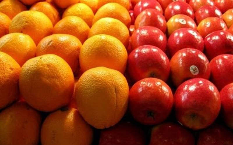 خطر فساد  ۲۰ هزار تن سیب و پرتقال