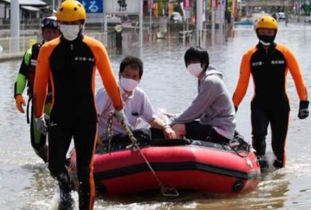 بارش باران های سیل آسا در ژاپن