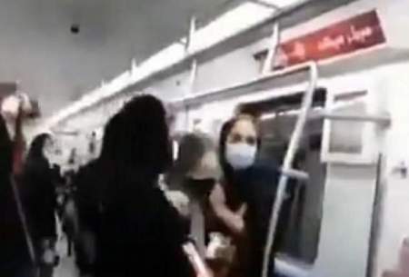 درگیری بر سر استفاده نکردن از ماسک در مترو