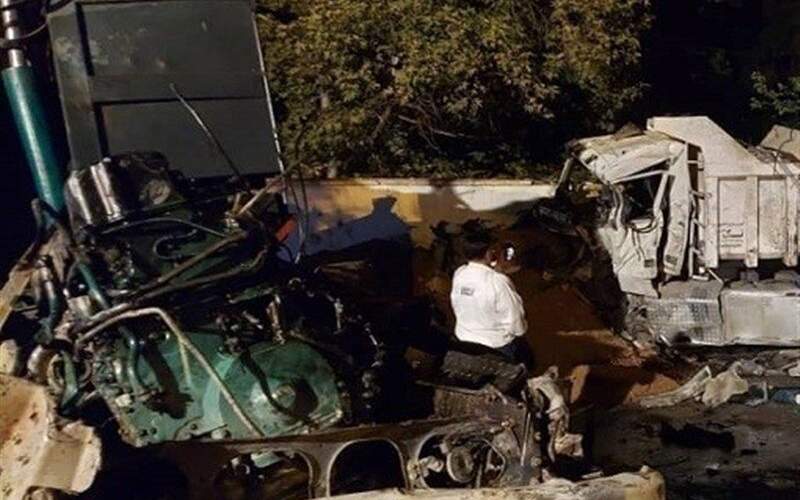 تصادف مرگبار کامیون‌ها در خیابان ولنجک تهران