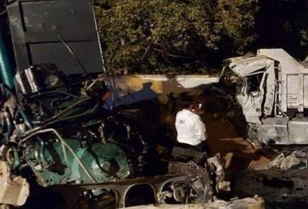 تصادف مرگبار کامیون‌ها در خیابان ولنجک تهران