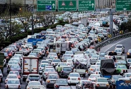 ترافیک سنگین معابر پایتخت در روز دوشنبه