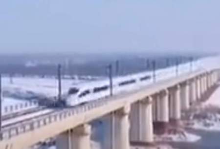 سرعت عجیب قطار‌های جدید چین /فیلم