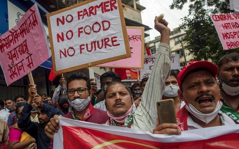 اعتراض کشاورزان هندی به ثمر نشست