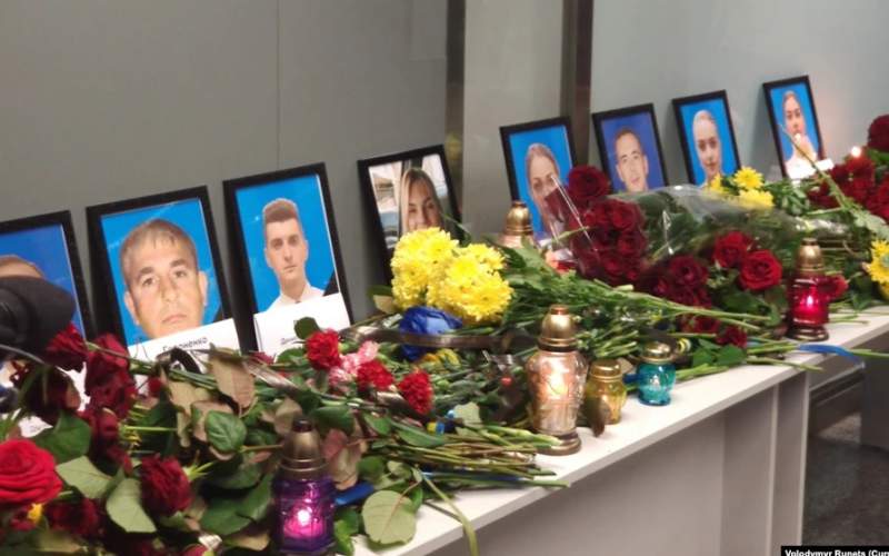 مراسم یادبود قربانیان سرنگونی هواپیمای اوکراینی در کیف