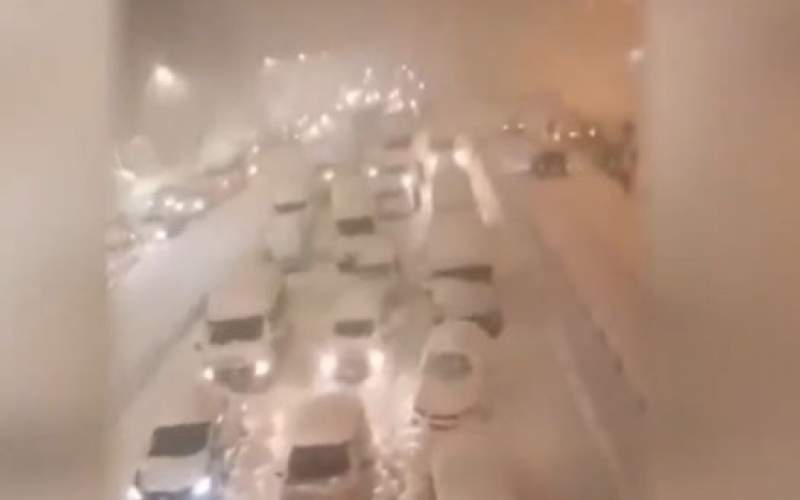 بارش برف سنگین در استانبول /فیلم