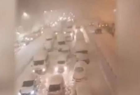 بارش برف سنگین در استانبول /فیلم
