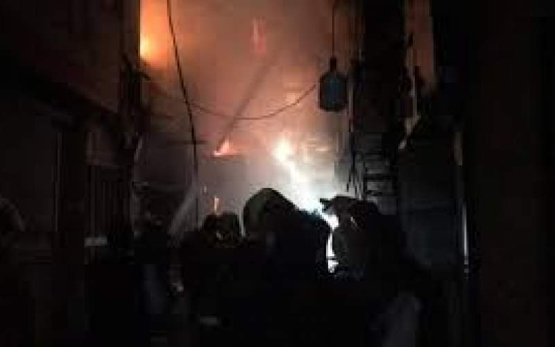 آتش‌سوزی گسترده در بازار تهران/فیلم
