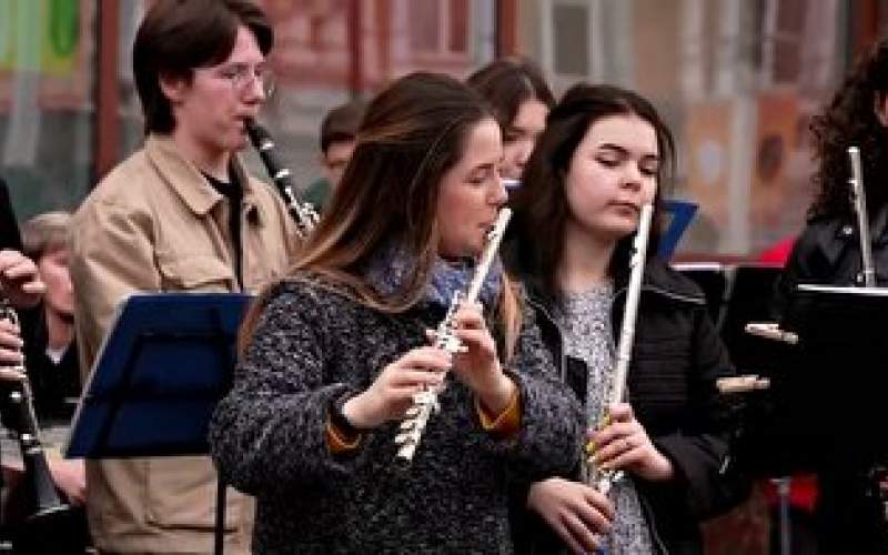ارکستر خیابانی برای تقویت روحیه مردم اوکراین