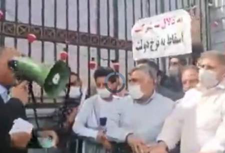 تجمع رانندگان معترض مقابل مجلس/فیلم