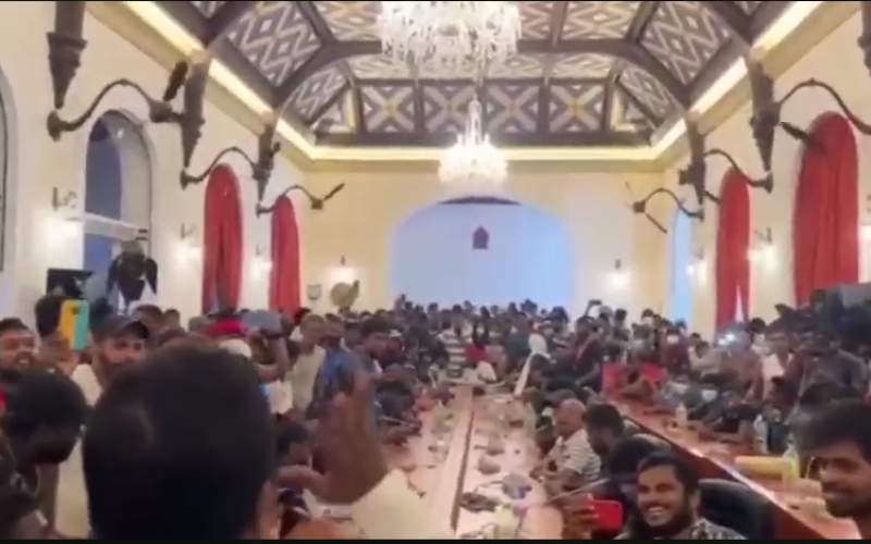 ویدیویی تازه از کاخ رئیس‌جمهوری سریلانکا