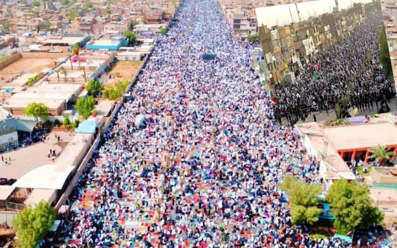 حضور میلیونی، اعتراضی و کفن‌پوش طرفداران مقتدا صدر در بغداد