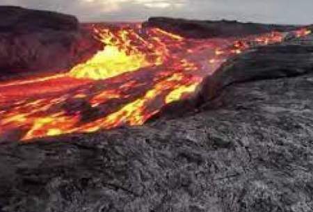 رودخانه‌ای از مواد مذاب آتشفشان در هاوایی