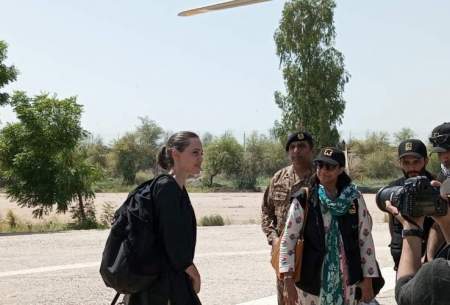 حضور آنجلینا جولی در میان سیل زدگان پاکستان