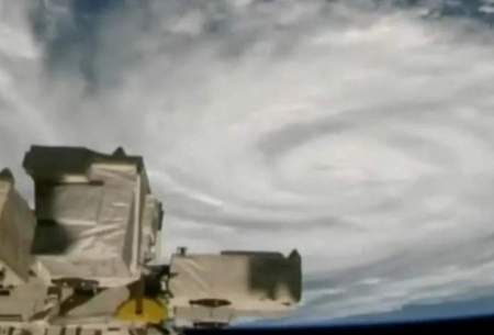 تصاویر ایستگاه فضایی بین‌المللی از یک طوفان