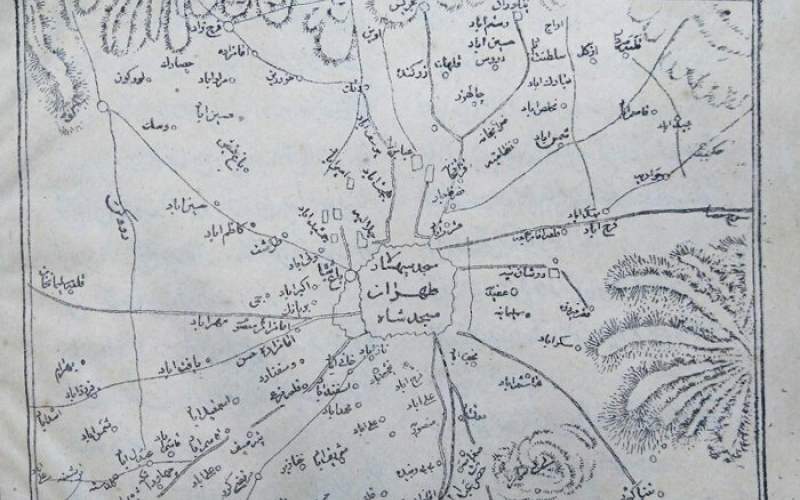 تصویر قدیمی‌ترین نقشه تهران را ببینید