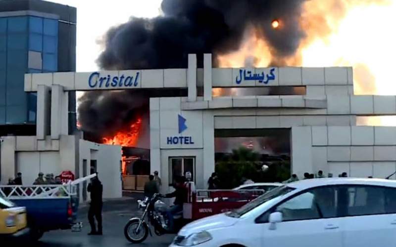 آتش‌سوزی در یکی از هتل‌های اربیل عراق