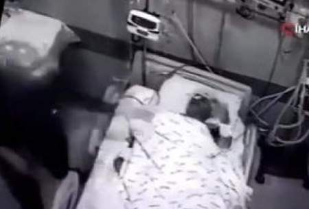 ویدئوی برخورد غیرانسانی با یک بیمار روی تخت