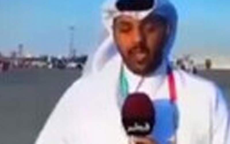 بیهوش شدن خبرنگار تلوزیون قطر روی آنتن زنده