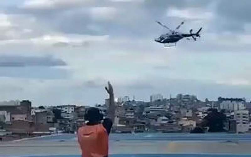 ویدئویی از فرود هلیکوپتر از نمایی جذاب /فیلم
