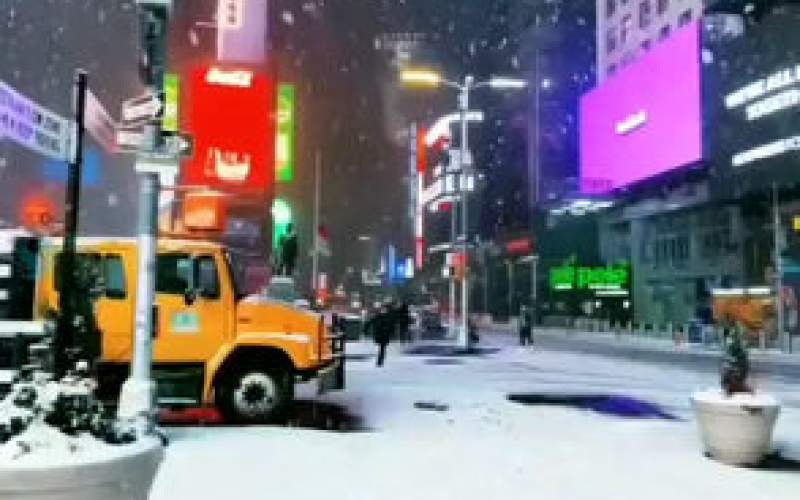 ویدئویی برف هالیوودی و جذاب در نیویورک/فیلم