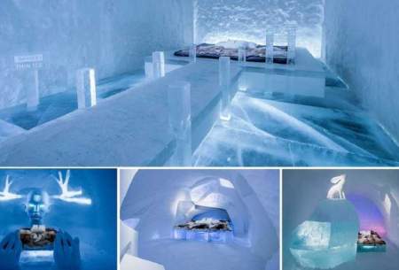 نمایی از اتاق‌های هتلی یخی در سوئد/فیلم