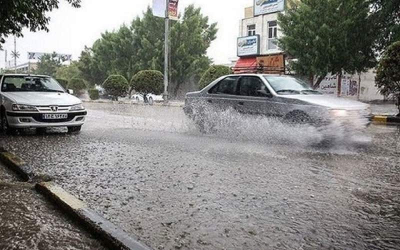 بارش سیل‌آسای باران در شوش خوزستان/فیلم