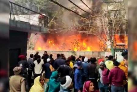 آتش‌سوزی شدید در سالن عروسی در هند