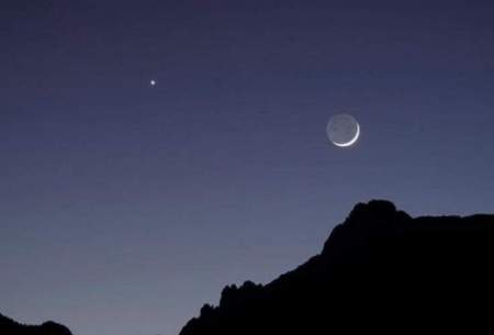 امشب، رصد عطارد و ناهید در امتداد ماه