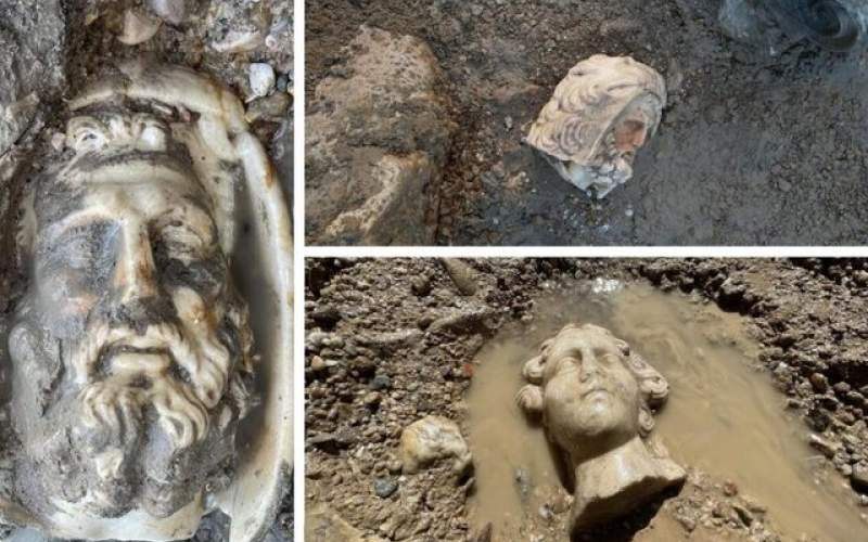 کشف سرهای جداشده سنگی در ترکیه