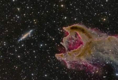شکار ناسا از یک موجود فضاییِ در حال خوردنِ یک کهکشان